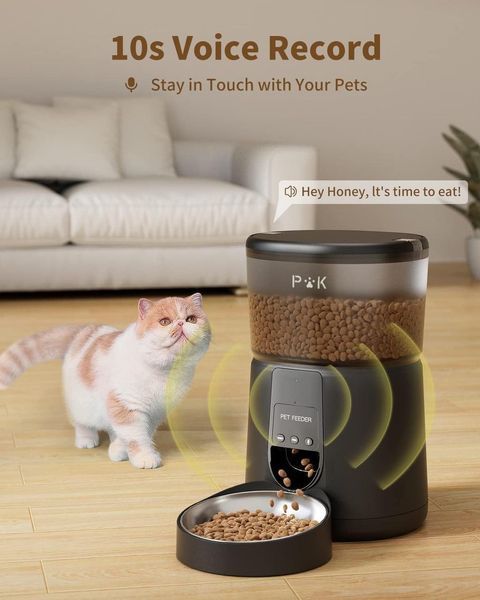 Автоматична годівниця для цуценят і кошенят Puppy Kitty, 2.4G Wi-Fi, 4 л, суха годівниця для кішок і собак, Німеччина 5318 фото