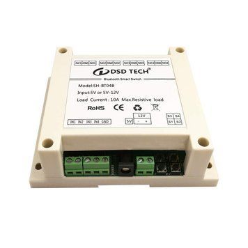 DSD TECH SH-BT04B 4-канальное реле Bluetooth V2 с поддержкой таймера и кода безопасности, Германия 5736 фото